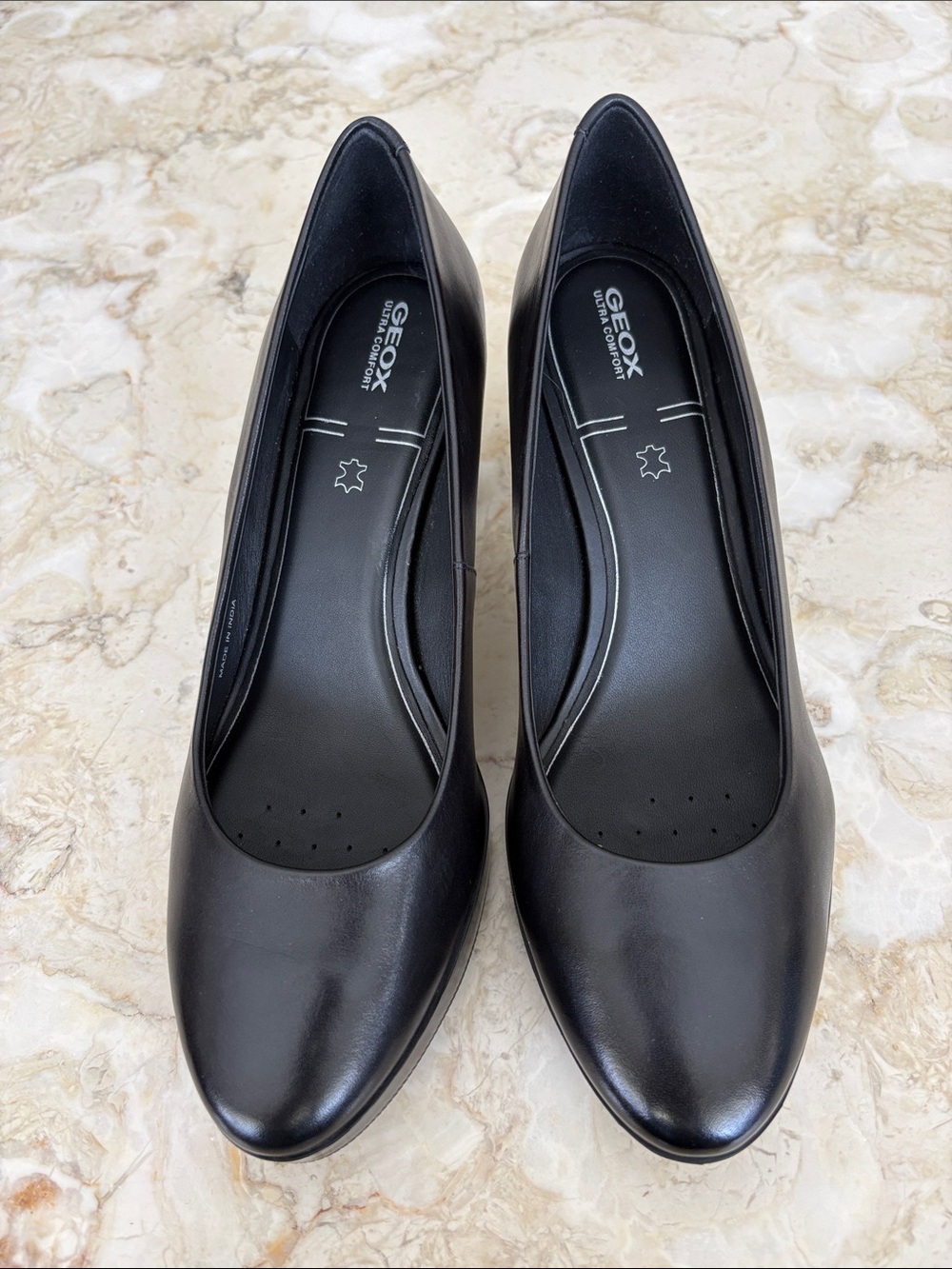 GEOX Walk Pleasure 60 Medium Heel Leather Pumps Ultra Comfort AS NEW Size 39 - Picture 3 of 16